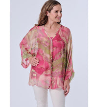 Load image into Gallery viewer, Marbla Marble Printed Silk Buttoned Shirt with cami

