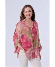 Load image into Gallery viewer, Marbla Marble Printed Silk Buttoned Shirt with cami
