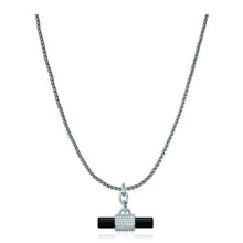 Load image into Gallery viewer, Necklace Black Raise the Bar Pendant
